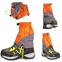 Avadic Hiking Leg Gaiters, Waterproof Low Shoe Gaiters, Lightweight Adjustable Snow Boot Ankle Gaiters for Hiking, Hunting, Climbing and Woodcutting