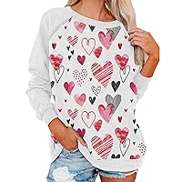 Long Sleeve Tshirts Shirts for Women Valentines Day Crewneck Long Sleeve Tee Date Fashion Workout Tops for Women