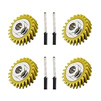 (8 PCS) W10112253 Mixer Worm Gear & W10380496 Carbon Brushes Replace Part For Whirlpool & KitchenAid Mixer Number 4162897 4169830 AP4295669
