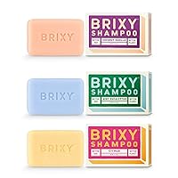 BRIXY Balancing Shampoo Bar Sampler Pack – 3 Bars In Each Scent, Balances & Hydates All Hair Types, pH Balanced, Color Safe, Vegan And Eco-Friendly Hair Care