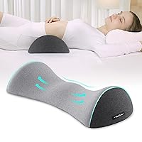 Lumbar Support Pillow for Back Support Memory Foam Pillow for Sleeping in Bed Waist Support Cushion for Lower Back Pain Relief for Office Chair and Car Seat Removable Zipper Breathable Pillow Cover