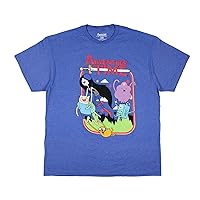 Adventure Time Men's Finn and Friends Series Logo Adult T-Shirt