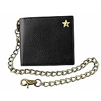 Gold Star Real Leather Biker Chain Wallet Purse Men's Boys Gift