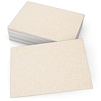 321Done Blank Rustic Cards, Made in USA - 4x6 Thick, Heavy Cardstock - Make Invites, Greeting, Note, Thank You Cards - Plain Kraft for Writing, Stamping, Printing, Art - No Envelopes - Set of 50