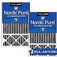 16x25x5 (15_3/4 x 24_3/4 x 4_3/8) Honeywell Replacement Air Filters MERV 12 Plus Carbon 2 Pack