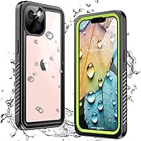Case for iPhone 13 Waterproof,Built-in Screen Protector [16FT Military Dropproof][IP68 Underwater][Dropproof] Full Body Shockproof Protective Phone Case for Women Men,Green
