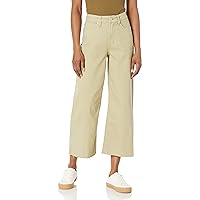 O A T NEW YORK Women's Contemporary High Rise Wide Leg Crop, Stylish Pants