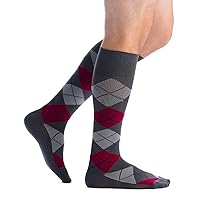 Men & Women Knee High 15-20 mmHg Graduated Compression Argyle Socks – Moderate Pressure Compression Garment
