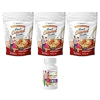 BariatricPal 90-Day Bariatric Vitamin Bundle (Multivitamin ONE 1 per Day! Capsule with 60mg Iron and Calcium Citrate Soft Chews 500mg with Probiotics - French Caramel Vanilla)