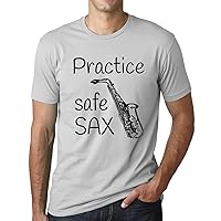 Practice Safe Sax Funny Saxophone T Shirt Music Humor Tee