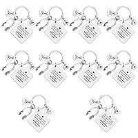 Xiahuyu 10 Pcs Dispatcher Gifts EMT Emergency Dispatcher Keychain 911 Dispatcher Appreciation Gifts 911 Operator Gift Thank You Gifts for Dispatcher Birthday Christmas Leaving Retirement Gift