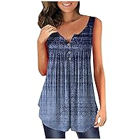 Oversized Fashion Summers Top for Women Short Sleeve Gown Dye Comfy Blouse Womens Henley Thin Flury Soft