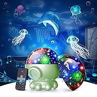 Ocean Star Night Light Projector Kids Toys for 3-8 Year Old Boys,360° Rotation,Remote and Timer,3 Projection Films,17 Light Modes,9 Lullaby Songs