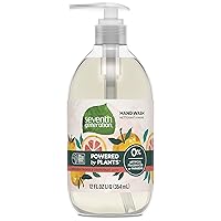 Seventh Generation Liquid Hand Soap, Mandarin Orange & Grapefruit, Gentle Plant-Based Formula, 12 Fl Oz