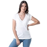 Lee Women's Classic Fit Short Sleeve V-Neck T-Shirt