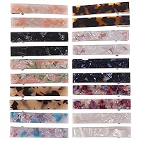 20 Packs Acrylic Hair Clips for Women Styling No Bend Hair Barrettes Cute Resin Flat Hair Pins Girls Makeup Accessories No Crease Hairstyle Snap Clip for Long Short Hair Thick Thin Hair Styling