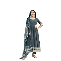 Women's Solid Rayon Casual Wear Lightweight and Comfortable Kurta with Dupatta Set (V_689)