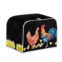 Rooster Painting 4 Slice Toaster Cover Dustproof Cover Appliance Cover Bread Maker Cover Dust Protection & Waterproof
