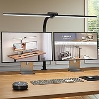 LED Desk Lamp, 24W Bright Architect Desk Lamp for Home Office, Clamp Desk Light with Adjustable Flexible Gooseneck & Remote Control, Eye Caring Table Light for Workbench Study Reading Drafting