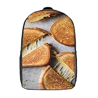 Grilled Toast Sandwich 17 Inches Unisex Laptop Backpack Lightweight Shoulder Bag Travel Daypack