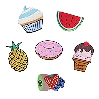 Hativity Kids Patches, Sweet Foods Collection, Hook and Loop Colorful Textured