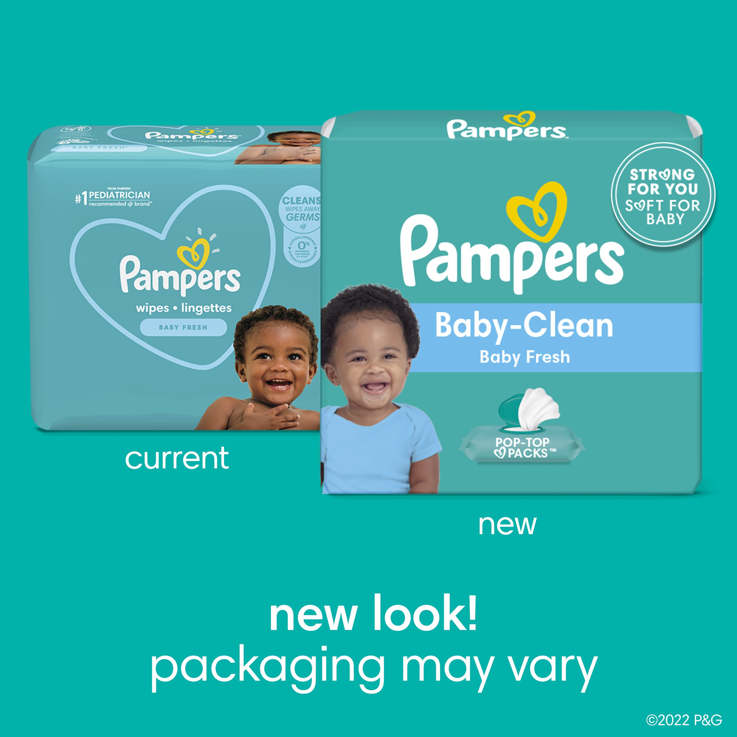 Pampers Baby Clean Wipes Baby Fresh Scented 12X Pop-Top Packs 864 Count