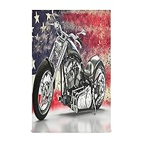 Custom Black Motorcycle With American Flag Background Dispersion Effects Kitchen Towels Absorbent Dish Towels Soft Wash Clothes for Drying Dishes Cleaning Towels for Home Decorations 1 Piece, 28 X 18