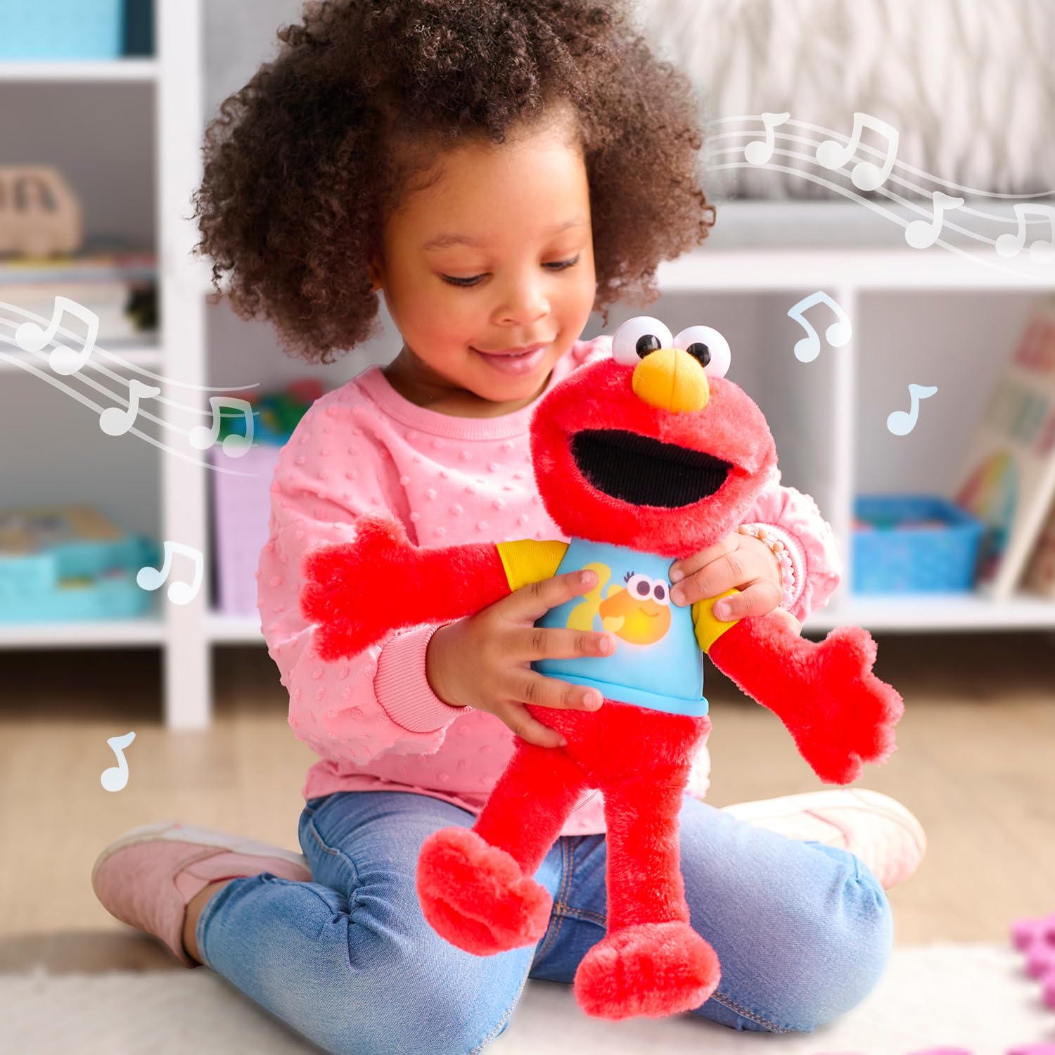 Sesame Street Sing-Along Plush Elmo, Officially Licensed Kids Toys for Ages 18 Month by Just Play