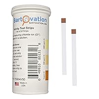 Salinity Test Strips, 0-1000 ppm [Vial of 50 Strips] for Chloride Based Salt Solutions for Science Education