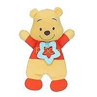 Disney Baby Winnie The Pooh Sensory Blanky with Crinkle and Teether Feet for Infant Baby Boys and Girls