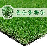 Artificial Grass Rug 6.5 FT x10 FT(65 Square FT), Realistic Indoor Outdoor Garden Lawn Landscape Patio Synthetic Turf Mat- Thick Fake Faux Grass