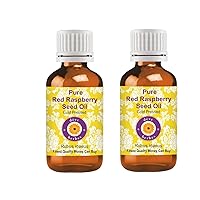 dève herbes Pure Red Raspberry Seed Oil (Rubus idaeus) Cold Pressed (Pack of Two) 100ml X 2 (6.76 oz)