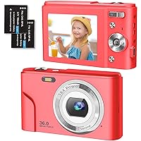 TOBERTO HD 1080P Digital Camera, 36MP 16X Digital Zoom Vlogging Mini Camera with LCD, Digital Point and Shoot Camera Video Camera, for Kids Students Beginners Beauty Face