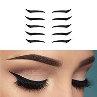 10/12 Pairs Eyeliner Stickers For Women - Reusable Eyelid Makeup Stickers Instant Outline Winged Lid Cosmetic Cat Eye Color Natural Eyeliner Beauty in Minutes (G)