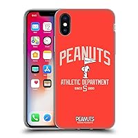 Head Case Designs Officially Licensed Peanuts Snoopy Athletic Department Varsity Sports Soft Gel Case Compatible with Apple iPhone X/iPhone Xs