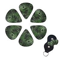 Guitar Picks 6 Pack Thin Medium Heavy Green Snake Guitar Pick For Men Women Personalized Guitar Plectrum Guitar Accessorie For Acoustic Guitar Electric Guitar Bass Unique Gift 0.71mm