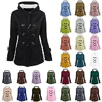 Winter Coats for Women Warm Sherpa Lined Jackets Windproof Parkas Jacket Thicken Buttons Coat Plus Size Puffer Down