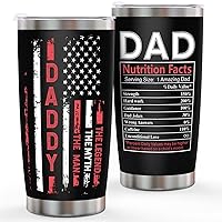 Fathers Day Dad Gifts from Daughter Son Wife, Gifts for Dad Stepdad Father in Law Him Husband New Dad Daddy Grandpa Uncle, Birthday Christmas Anniversary Father's Day Presents - 20 oz Tumbler