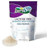 DairySky Lactose Free Milk Powder 11 oz - Skim Milk Powder, Non GMO Fat Free for Baking & Coffee, Kosher with Protein & Calcium | Great Substitute for Liquid Milk | RBST Hormone-Free
