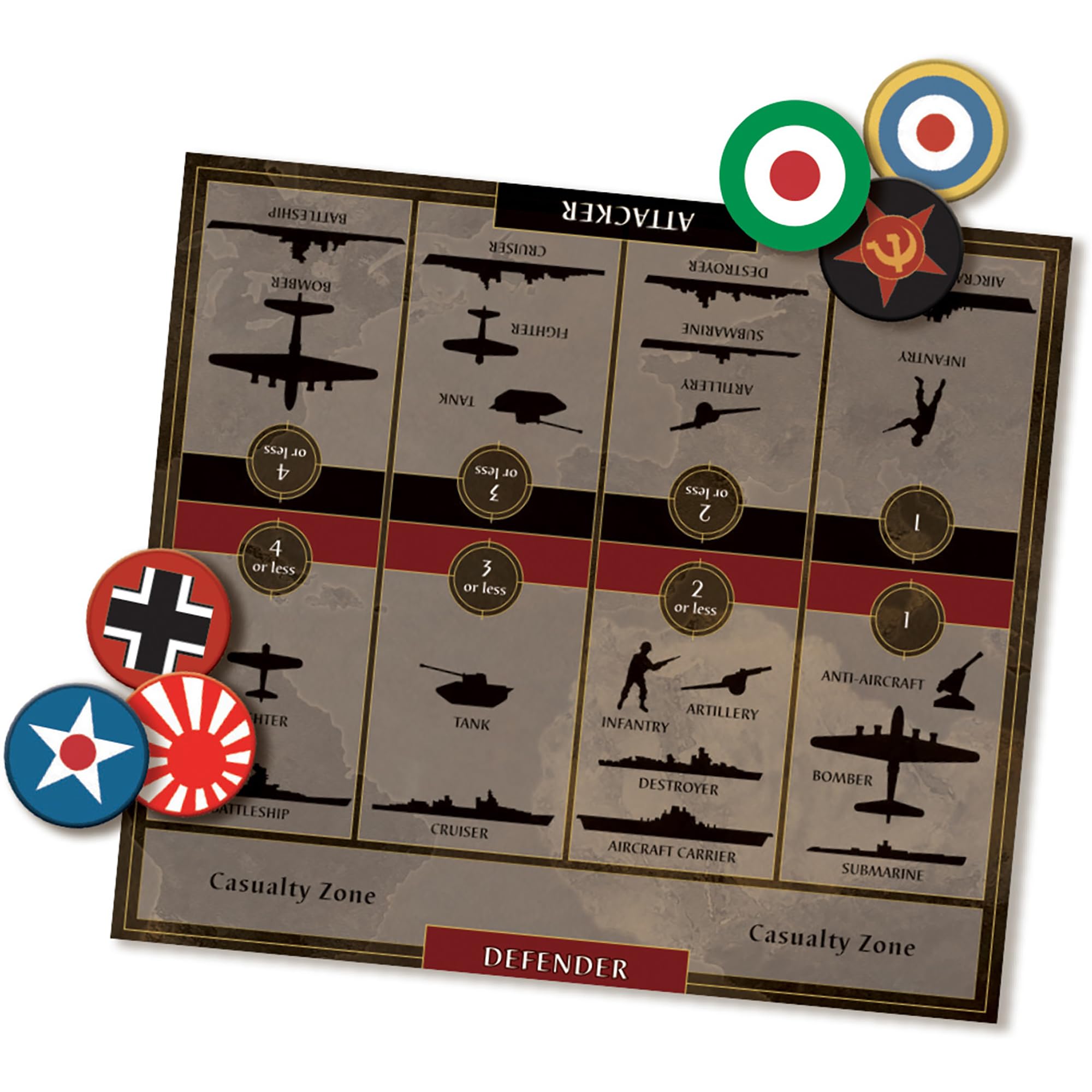 Axis & Allies: Anniversary Edition - 2-6 Players - Ages 12+ - 40th Anniversary Deluxe Edition Over 600 Plastic Miniatures, Huge 24