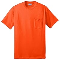 PORT AND COMPANY 50/50 Cotton/Poly Tshirt with Pocket (PC55P)