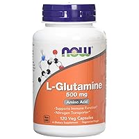 Now Foods Glutamine 500mg Capsules, 120 CT