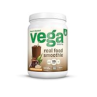 Real Food Smoothie, Chocolate Peanut Butter Blast - Vegan Protein Powder, 20g Plant Based, No Blender Required, Gluten Free, Non GMO, Pea Protein for Women and Men, 1.24 lbs (Packaging May Vary)