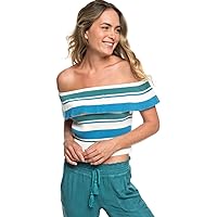 Roxy Women's Extra Tropical Love Off Shoulder Cropped Top