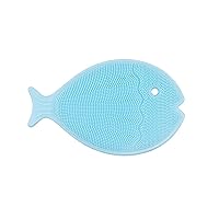 Innobaby Bathin Smart Silicone Cradle Cap Brush for Baby, Essential for Dry Skin & Eczema, Silicone Scrubber & Gentle Exfoliator with Suction Handle, Quick Dry Food Grade Silicone, Blue