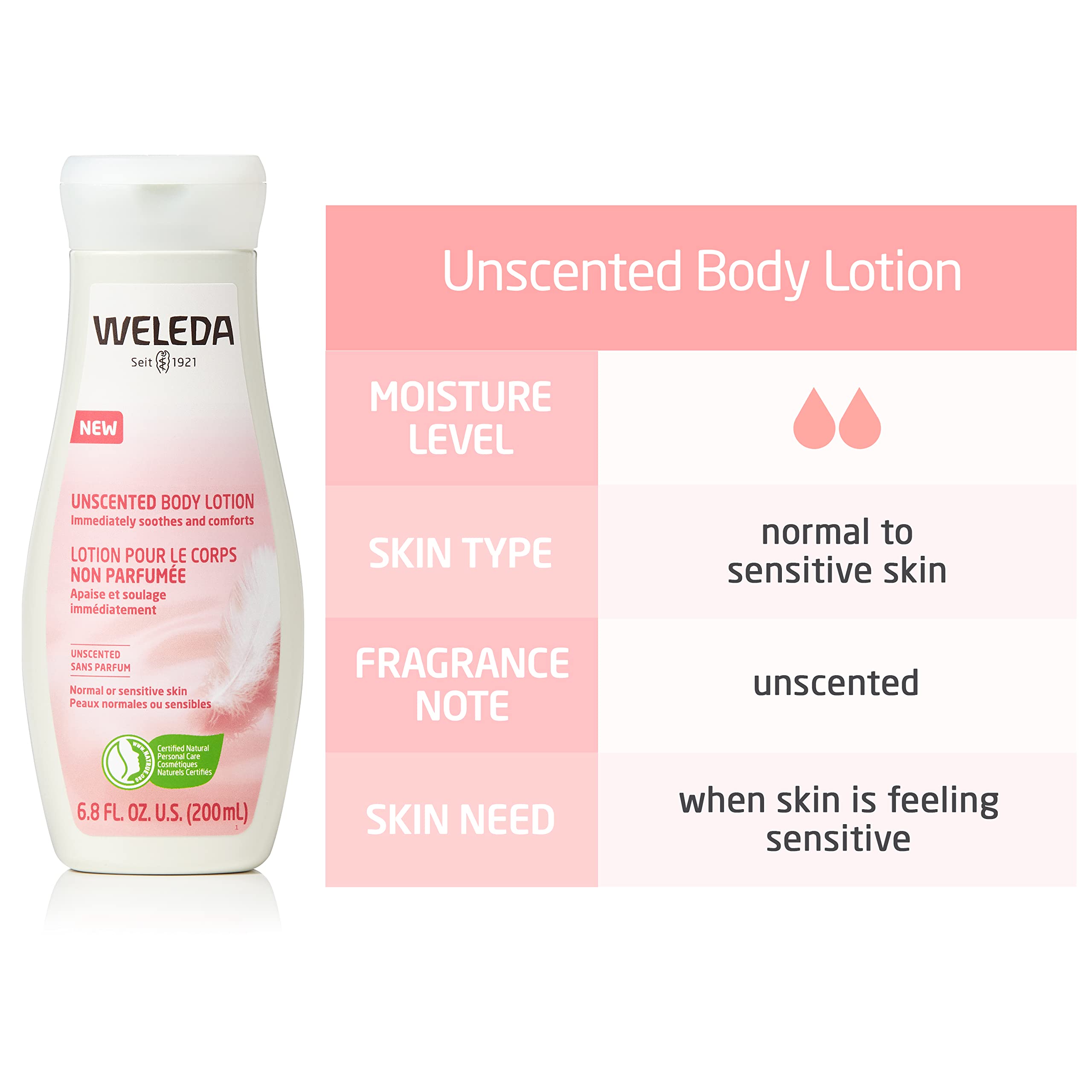 Weleda Calming Unscented Body Lotion, Parabens Free, 6.8 Fluid Ounce (Pack of 1)