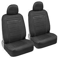 BDK carXS FreshMesh Car Seat Covers for Front Seats – Black Mesh Car Seat Protectors with Sideless Design for Built-in Armrests, Interior Covers for Auto Truck Van SUV