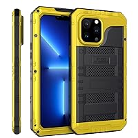 Waterproof Case for iPhone 13/13 Pro/13 Pro Max, Outdoor Heavy Duty Full Body Protective Metal Case Cover with Built-in Screen Protector, Waterproof Shockproof Case