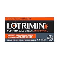 AF Cream: Athlete's Foot 1% Clotrimazole Antifungal Treatment, Clinically Proven Effective, 1.1 Ounce (New Look)