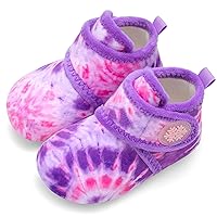 Scurtain Unisex Kids Toddler Slippers Socks Artificial Woolen Slippers with Non-slip Rubber Sole